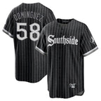 Chicago White Sox #58 Seranthony Dominguez Player Black AmberGomez City Connect Home Game Stitched Jerseys