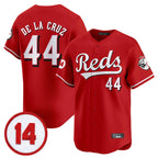 Cincinnati Reds #44 Elly De La Cruz Player Red AmberGomez Vapor Premier Limited Home Stitched Jerseys