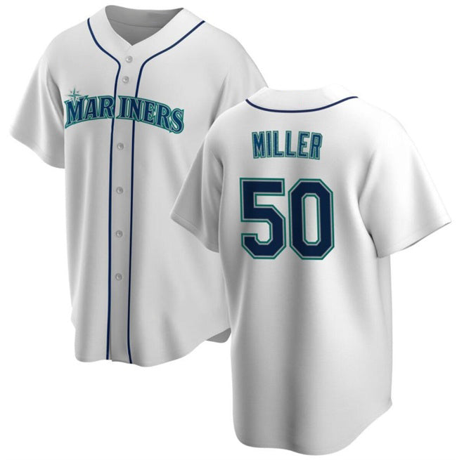 Seattle Mariners #50 Edgar Martinez White AmberGomez Cool Base Stitched jersey