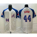 Atlanta Braves #44 Hank Aaron Number White AmberGomez 2023 City Connect Flex Base Stitched Jersey