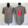 Cincinnati Reds #44 Elly De La Cruz Grey AmberGomez Cool Base Stitched Jersey 2
