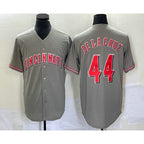 Cincinnati Reds #44 Elly De La Cruz Grey AmberGomez Cool Base Stitched Jersey 2