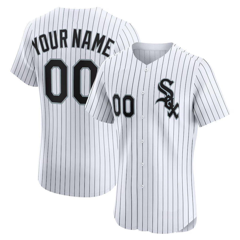 Custom Chicago White Sox White AmberGomez Home Elite Jersey