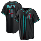 Arizona Diamondbacks #4 Ketel Marte Black AmberGomez Alternate Replica Jersey
