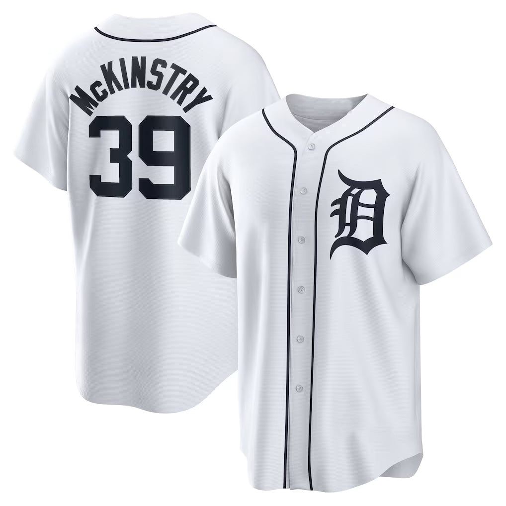 Detroit Tigers #39 Zach McKinstry White AmberGomez Home Replica Jersey