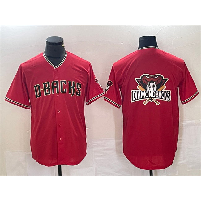 Arizona Diamondbacks Red AmberGomez Team Big Logo Cool Base Stitched Jersey 2