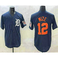 Detroit Tigers #12 Casey Mize Navy AmberGomez Alternate With Patch Cool Base Stitched Jersey