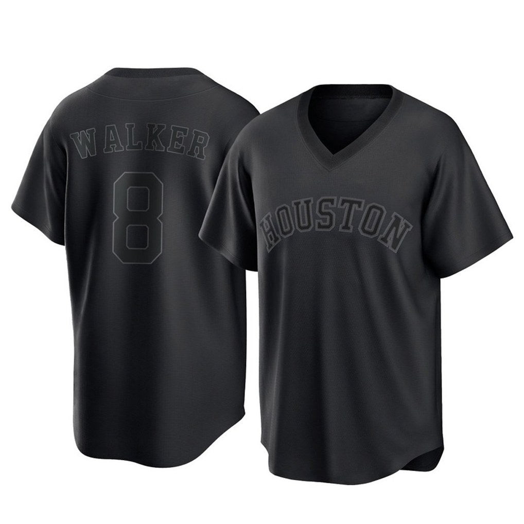 Houston Astros #8 Christian Walker Player Black AmberGomez Fashion T-shirt Home Game Stitched Jerseys