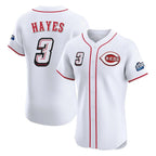 Cincinnati Reds #3 Ke'Bryan Hayes Player White AmberGomez Speedway Classic Limited Elite Home Stitched Jerseys