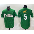 Philadelphia Phillies #5 Bryson Stott Green AmberGomez 2024 City Connect Stitched Jersey