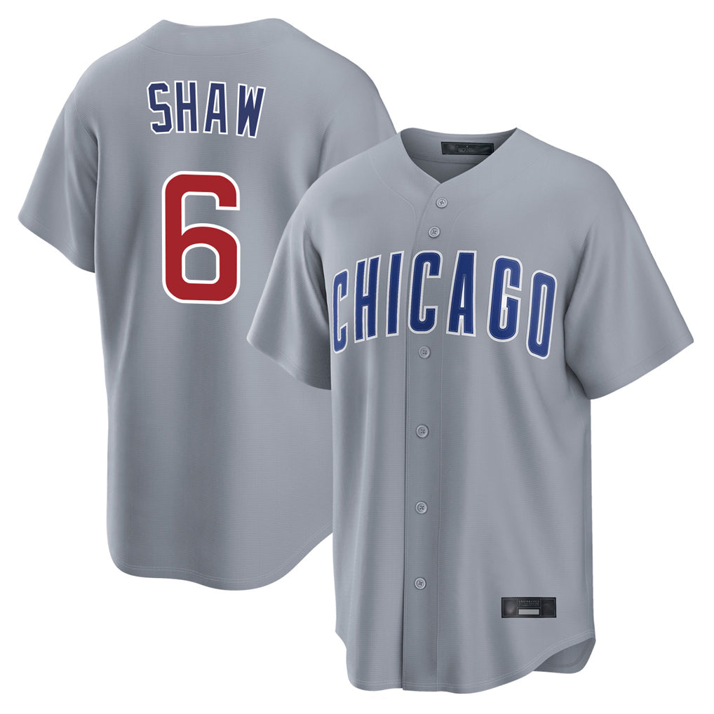 Chicago Cubs #6 Matt Shaw Player Gray AmberGomez Home Game Stitched Jerseys