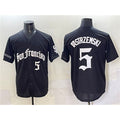San Francisco Giants #5 Mike Yastrzemski Black AmberGomez 'Gothic Fog Edition' Vapor Premier Limited Stitched Jersey
