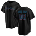 Custom Miami Marlins Black AmberGomez Alternate Replica Jersey