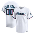 Custom Miami Marlins White AmberGomez Home Limited Jersey