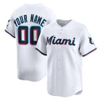 Custom Miami Marlins White AmberGomez Home Limited Jersey