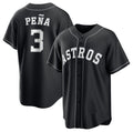 Houston Astros #3 Jeremy Pena Black AmberGomez Lights Out Limited Stitched Jersey