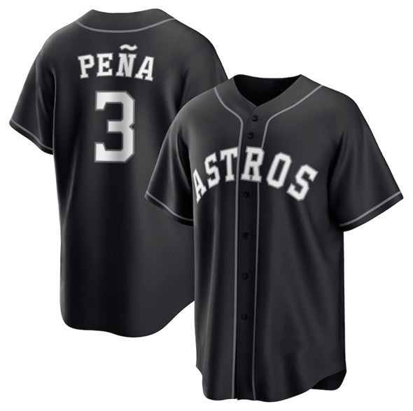 Houston Astros #3 Jeremy Pena Black AmberGomez Lights Out Limited Stitched Jersey