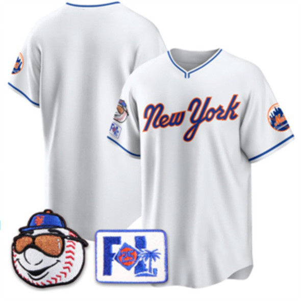New York Mets Blank White AmberGomez 2025 Spring Training Stitched Jersey