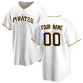 Custom Pittsburgh Pirates White AmberGomez Home Replica Jersey