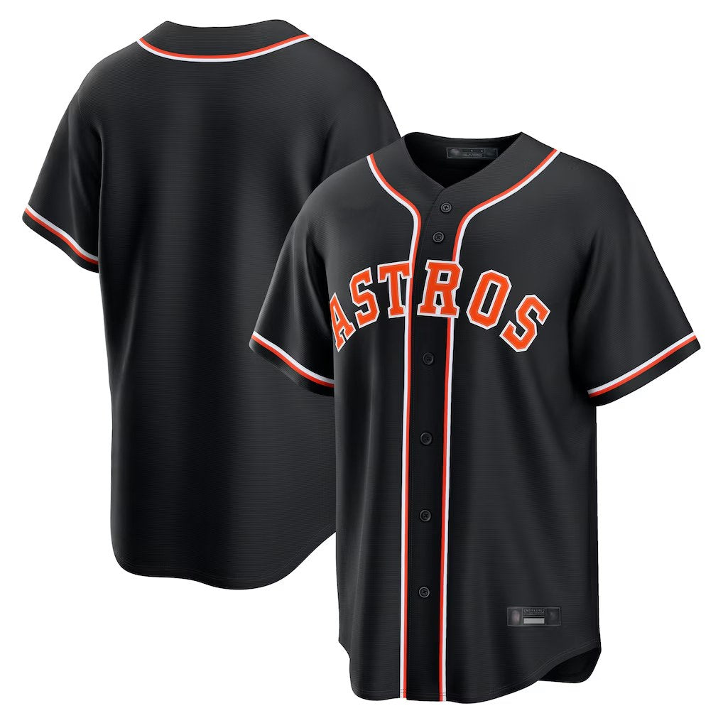 Houston Astros Blank Player Black AmberGomez Fashion Out Home Game Stitched Jerseys