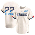 Los Angeles Dodgers #22 Clayton Kershaw Player Cream AmberGomez City Connect Limited Home Stitched Jerseys