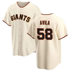 San Francisco Giants #58 Nick Avila Cream AmberGomez Cool Base Stitched Jersey
