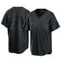 Chicago Cubs #23 Ryne Sandberg Player Black AmberGomez T-shirt Home Game Stitched Jerseys