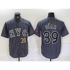 New York Mets #39 Edwin Diaz Gray AmberGomez 2024 City Connect Cool Base Jersey 3