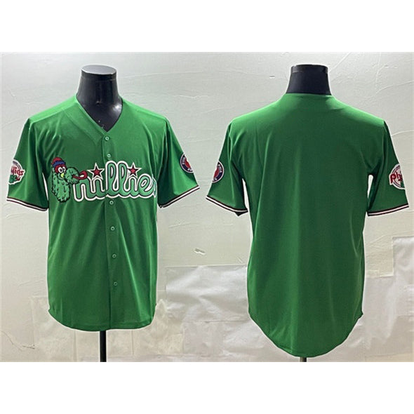 Philadelphia Phillies Blank Green AmberGomez Phanatic Limited Stitched Jersey 2