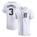 Detroit Tigers #3 Alan Trammell Player White AmberGomez Limited Elite Home Stitched Jerseys