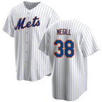New York Mets #38 Tylor Megill White AmberGomez Cool Base Stitched Jersey