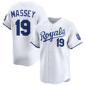 Kansas City Royals #19 Michael Massey White AmberGomez 2024 Home Limited Stitched Jersey
