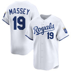 Kansas City Royals #19 Michael Massey White AmberGomez 2024 Home Limited Stitched Jersey