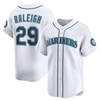 Seattle Mariners #29 Cal Raleigh White AmberGomez Home Limited Player Jersey