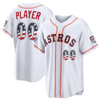 Custom Houston Astros 2026 All-Star Edition Stars & Stripes White AmberGomez Stadium Pick-A-Player Jersey