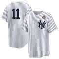 New York Yankees #11 Anthony Volpe White AmberGomez 2024 World Series Cool Base Stitched Jersey