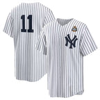 New York Yankees #11 Anthony Volpe White AmberGomez 2024 World Series Cool Base Stitched Jersey