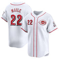 Cincinnati Reds #22 Luke Maile White AmberGomez Home Limited Stitched Jersey