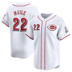 Cincinnati Reds #22 Luke Maile White AmberGomez Home Limited Stitched Jersey