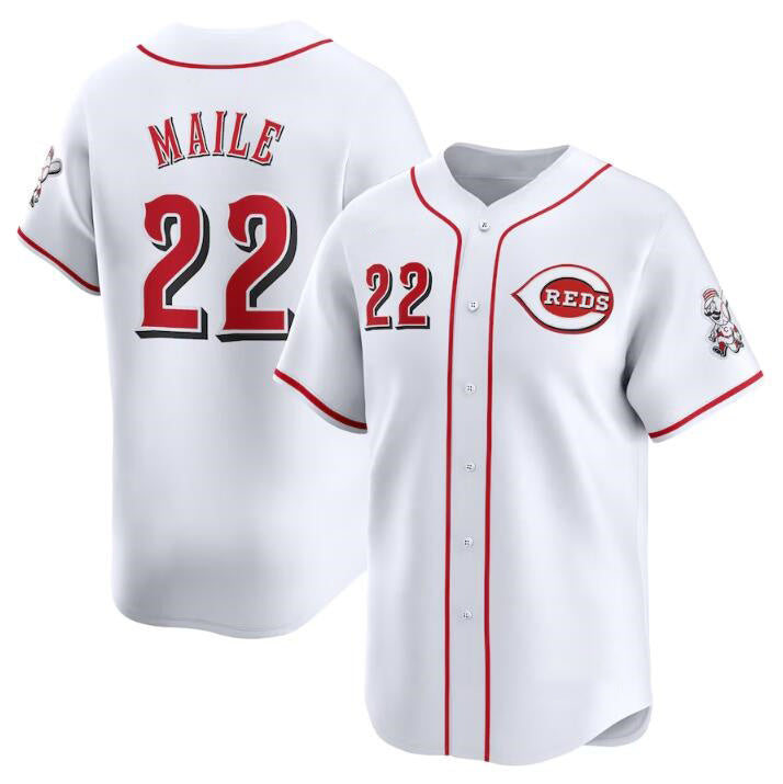 Cincinnati Reds #22 Luke Maile White AmberGomez Home Limited Stitched Jersey