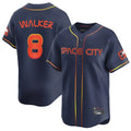 Houston Astros #8 Christian Walker Player Navy AmberGomez City Connect Home Limited Stitched Jerseys