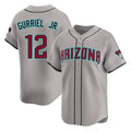 Arizona Diamondbacks #12 Lourdes Gurriel Jr Player Gray AmberGomez Road Limited Home Game Stitched Jerseys