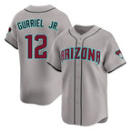 Arizona Diamondbacks #12 Lourdes Gurriel Jr Player Gray AmberGomez Road Limited Home Game Stitched Jerseys