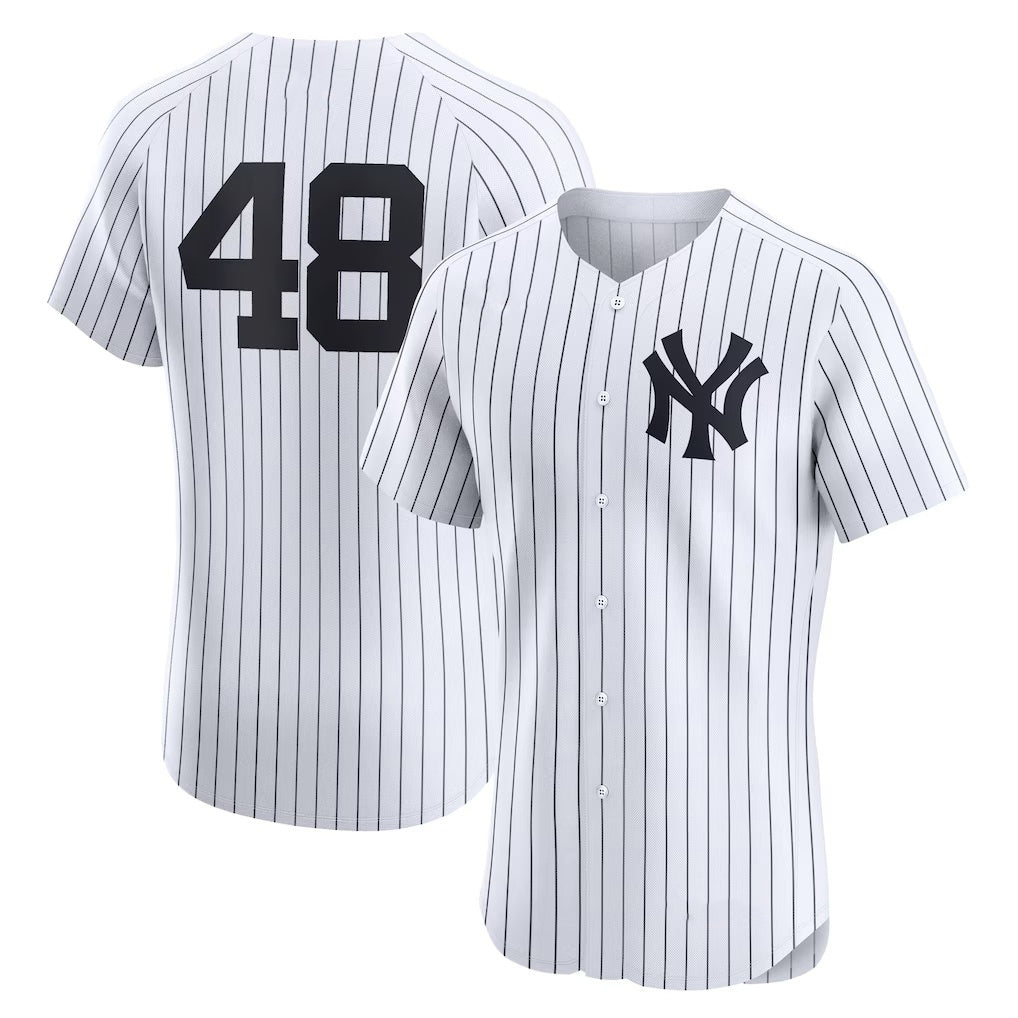 New York Yankees #48 Paul Goldschmidt White AmberGomez Home Elite Player Jersey