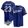 Los Angeles Dodgers #23 Kyle Tucker Player Royal AmberGomez World Series City Connect Home Game Stitched Jerseys