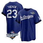 Los Angeles Dodgers #23 Kyle Tucker Player Royal AmberGomez World Series City Connect Home Game Stitched Jerseys