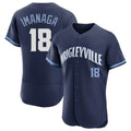 Chicago Cubs #18 Shota Imanaga Player Navy AmberGomez City Connect Limited Elite Home Stitched Jerseys
