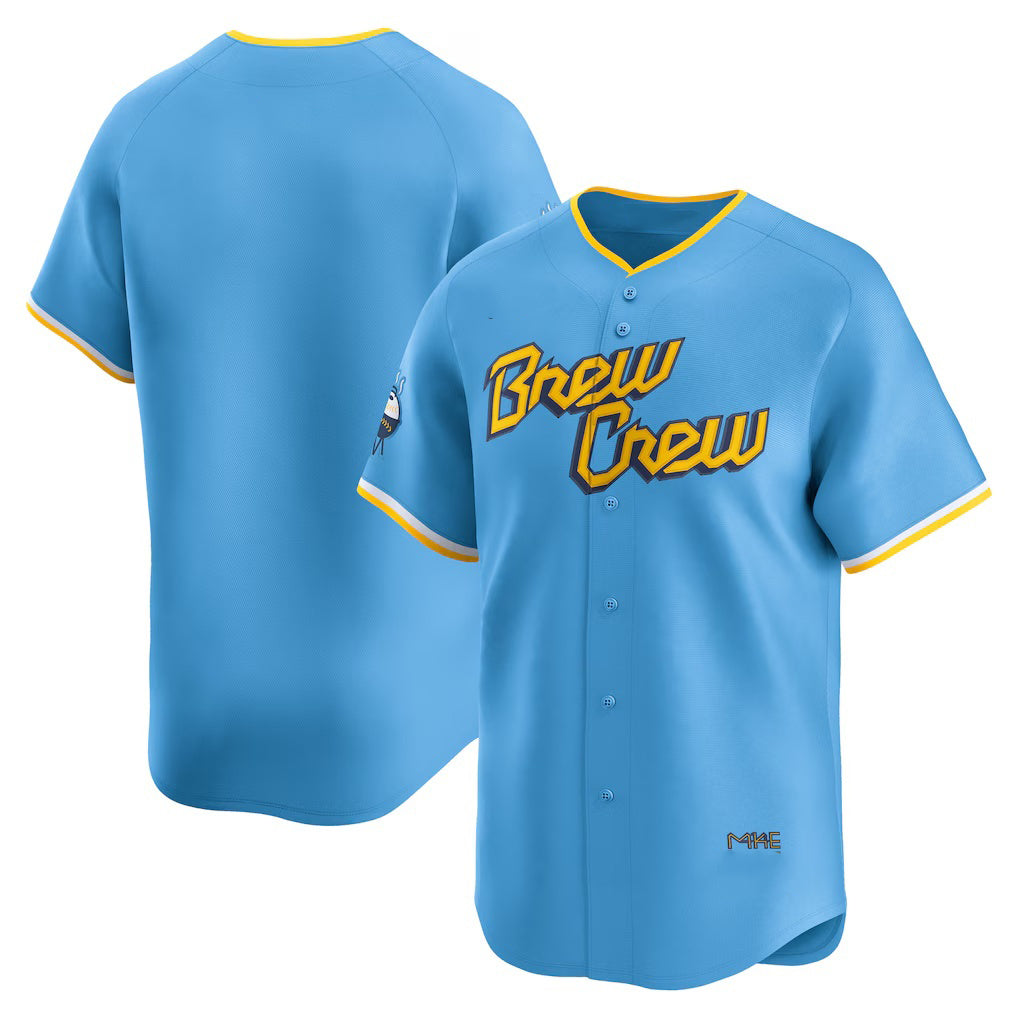 Milwaukee Brewers Light Blue AmberGomez City Connect Limited Jersey