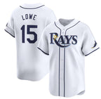 Tampa Bay Rays #15 Josh Lowe White AmberGomez Home Limited Stitched Jersey