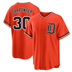 Detroit Tigers #30 Kerry Carpenter Player Orange AmberGomez Home Game Stitched Jerseys